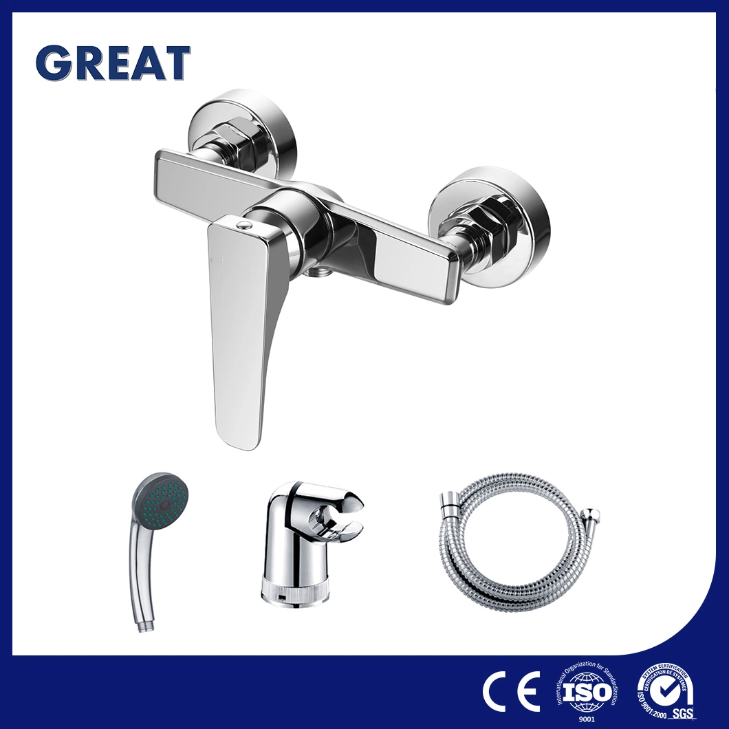 Great Bathtub Shower Faucet Factory Good Price 3 Hole Shower Faucet Gl9705A97b Chrome Single Lever Shower Faucet China Freestanding Bathtub Shower Faucets