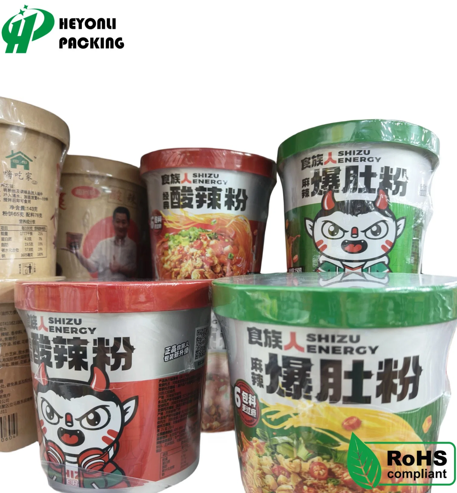 POF Heat Shrink Film Micron Perforated Plastic Rolls Cakes Cup Noodles Packing