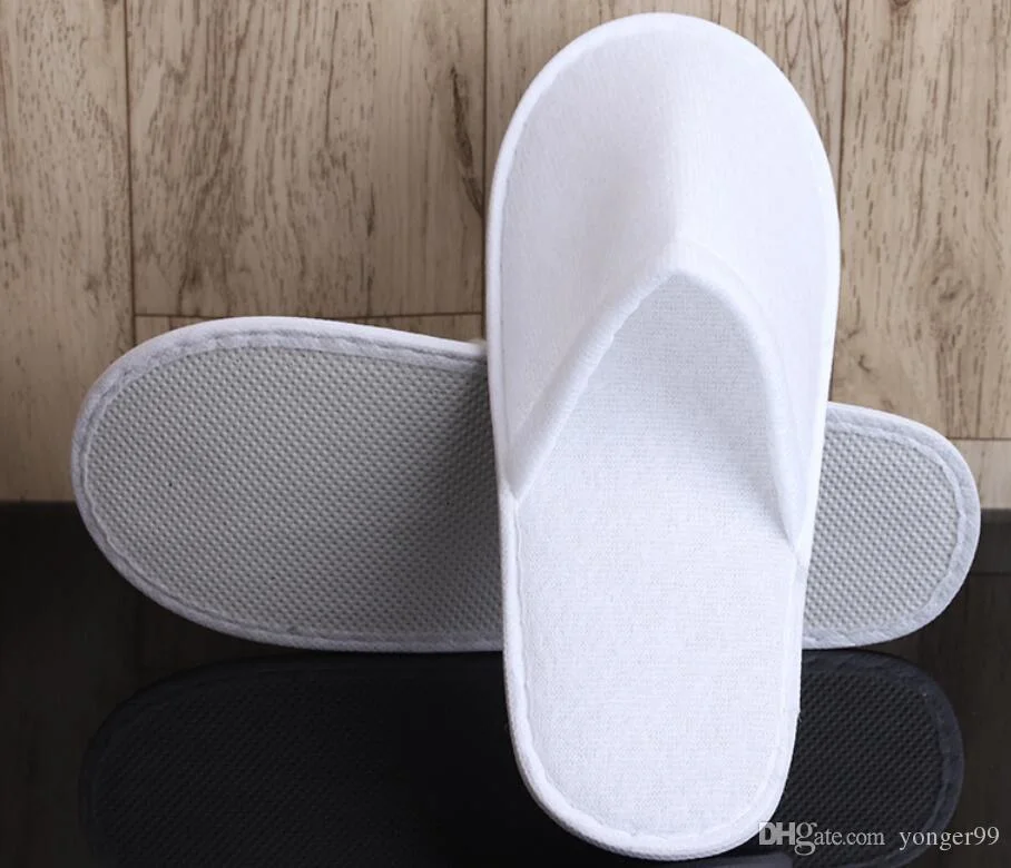 Toalla de felpa blanca EVA desechable al por mayor EVA Sole SPA Airline Hotel Slipper