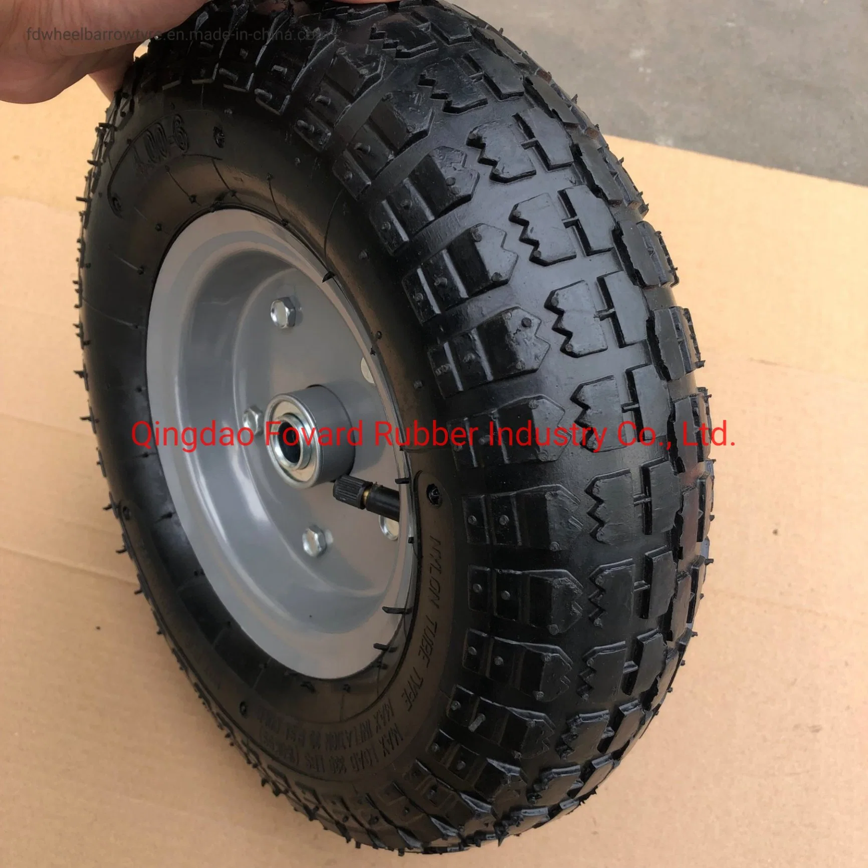 12 Inch 4.00-6 Pneumatic Rubber Wheel for Garden Wagon Cart Trolley Wheelbarrow