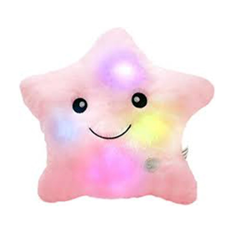 Custom Free Sample Colorful Plush LED Star Pillow Toy /Star Pillow with Light Flashing /Plush Stuffed Glowing LED Star Pillow