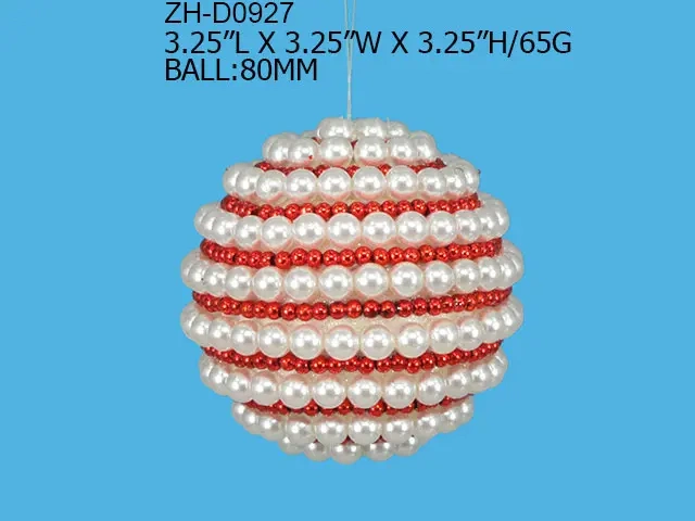 Custom Handmade Printing Christmas Ball Ornament with Design Bead Hanging Bauble Balls Xmas Decoration