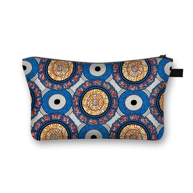 African Pattern Girl Cosmetic Bag Fashion Handbag Afro Woman Makeup Bags Cute Purse Lipstick Storage Bag