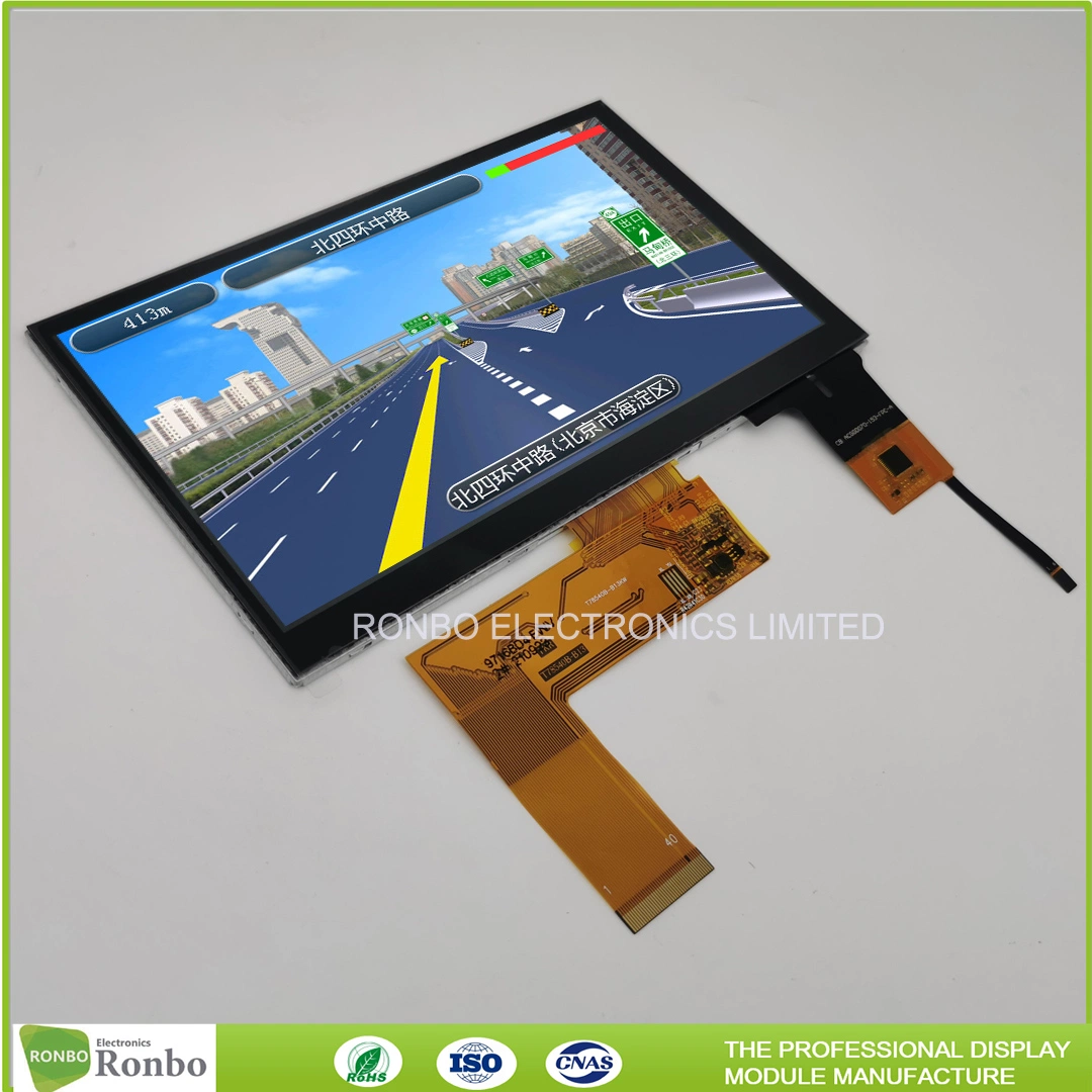 Resolução de 7.0 polegadas 800X480 Ecrã TFT industrial táctil capacitivo/ Interface RGB de 40 pinos