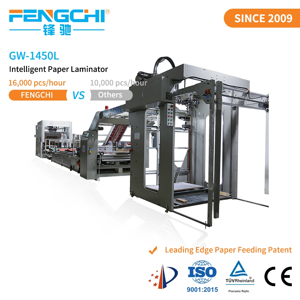 Digital Automatic Operating Gw-1450L High-Speed Corrugated Board Paper Flute Laminating Machine