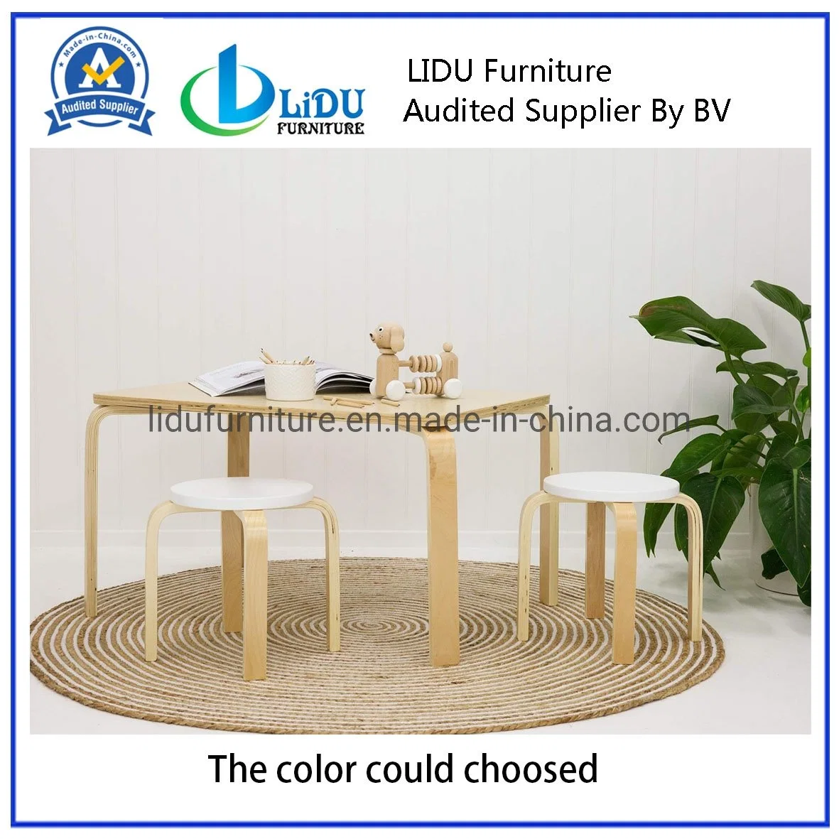 Wooden Kids Table New Design Pre-School Table Sets Activity Table for Playroom