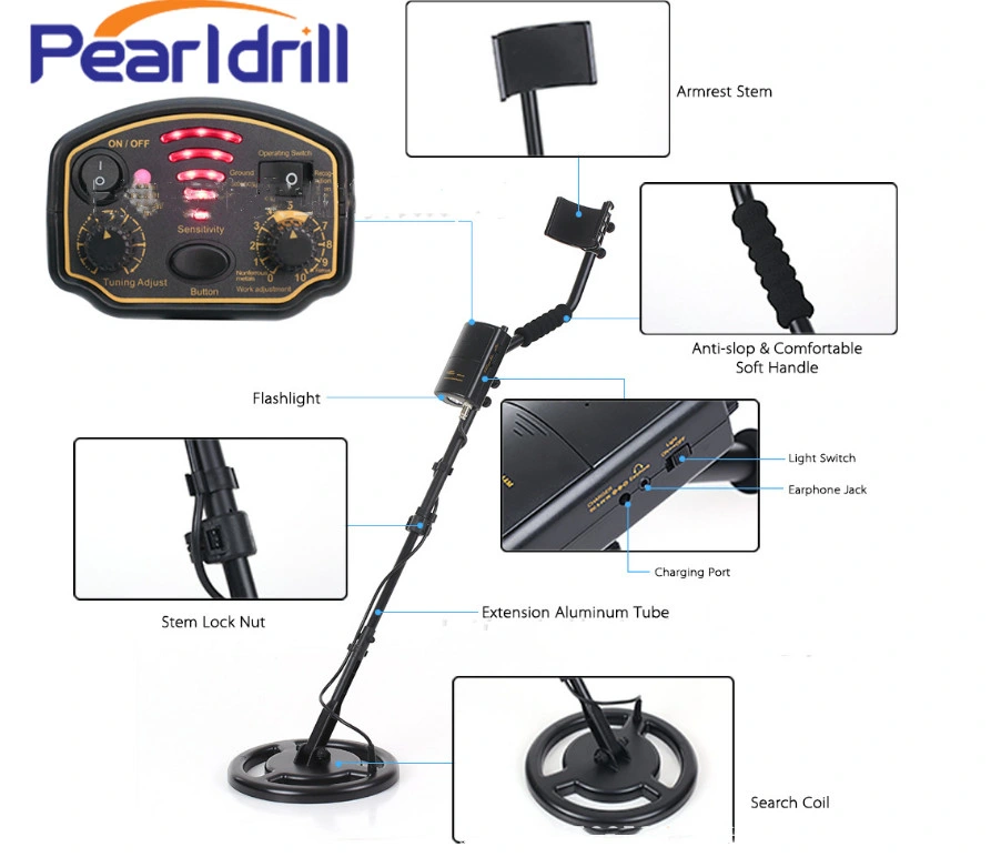 Pearldrill Intelligent Metal Detector Accurate Metal Detector Underground Gold Digger Treasure Hunter