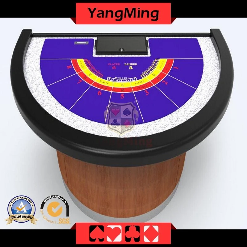 New Design Half Round Custom Blackjack Poker Table Manufacture Casino Table with Standard Gambling Table Ym-Bj03