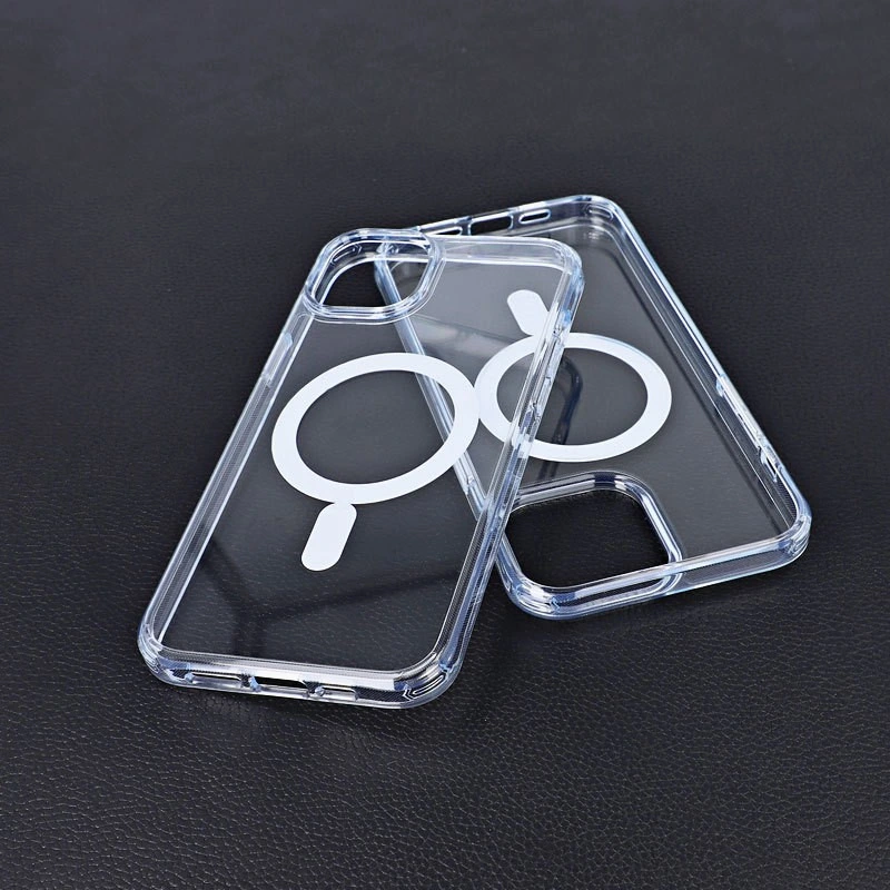 Dual Layer Mag-Safe Transparent Klarsichfarben-Gehäuse Neue Telefontasche Tasche für iPhone 15 14 13 12 pro Max Tasche