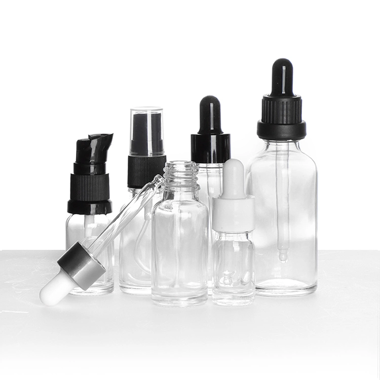 Free Sample 1ml 2ml 3ml 5ml Clear Amber Sample Essential Oil Glass Dropper Bottle