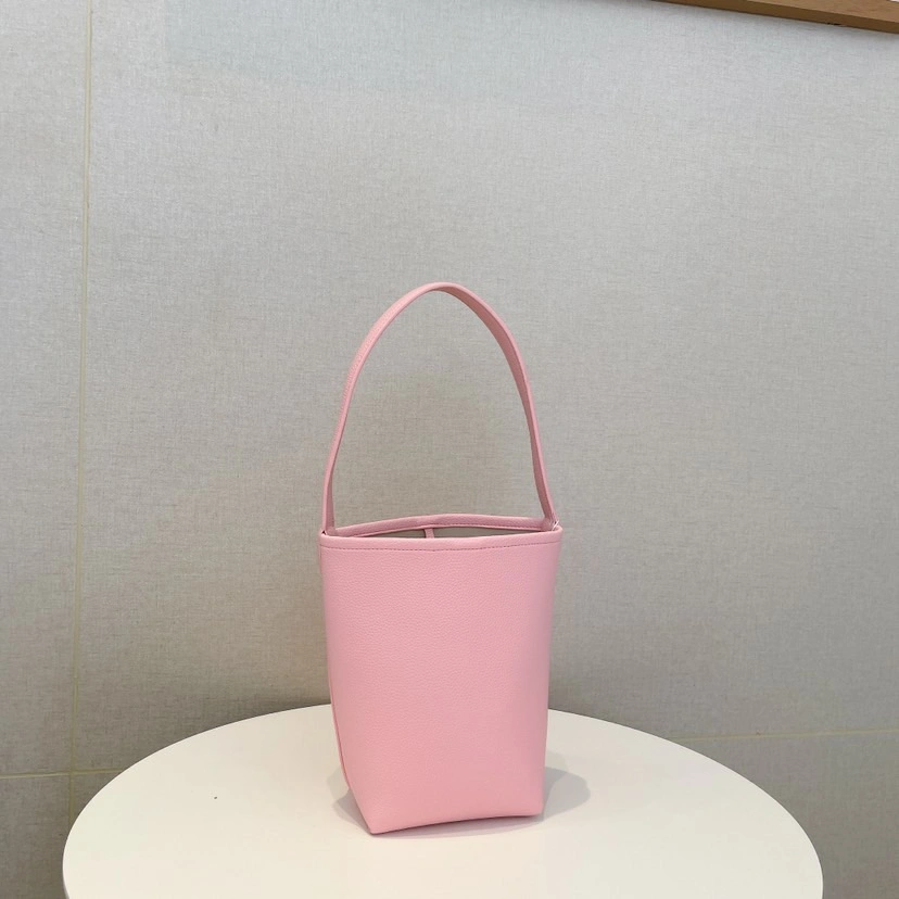 Designer Litchi Pattern One Shoulder Bucket Bag Large Capacity Shopping