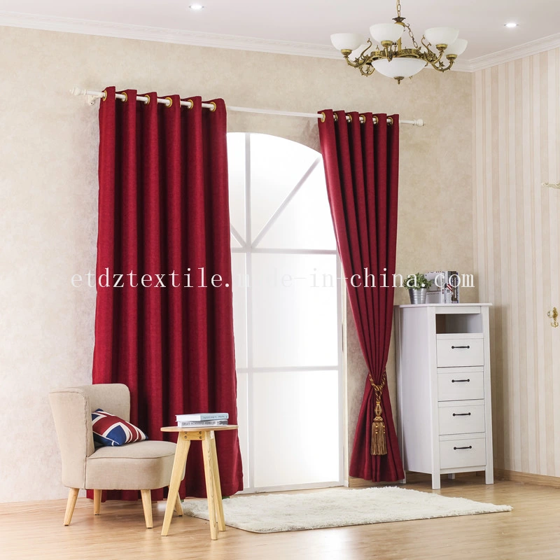  Canton Fair Populaire Linen Like Dimout Blackout Window Fabric Curtain 