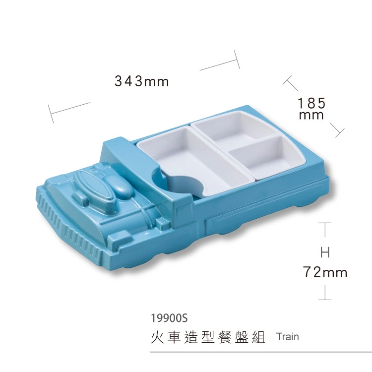 Alimentación para bebés Non-Toxic vajillas con 3 divisores lindo coche