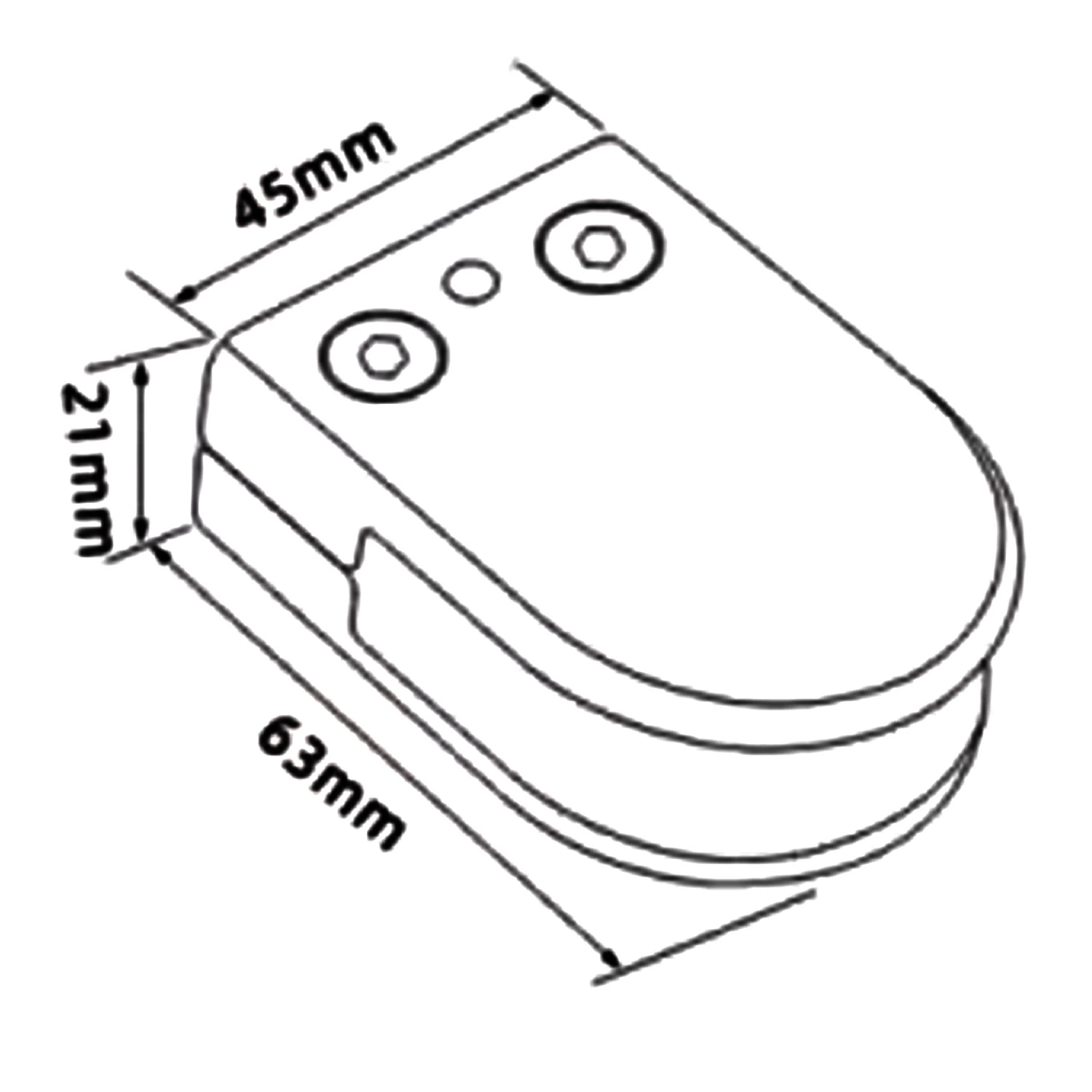 304 Stainless Steel Square Glass Clip Staircase Hardware