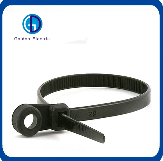 Jagasl Factory Sale Various Widely Used Plastic Nylon Push Fit Mountable Head Cable Tie with Round Head