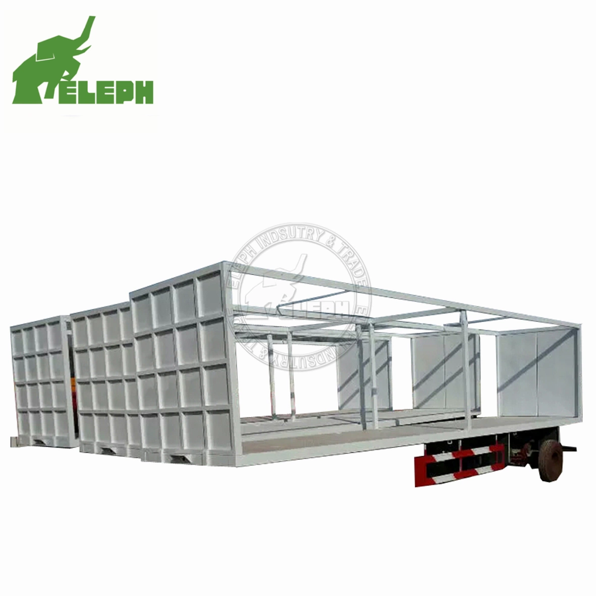 16meter Cargo Loading Tri-Axle Curtain Side Box Van Semi Truck Trailer