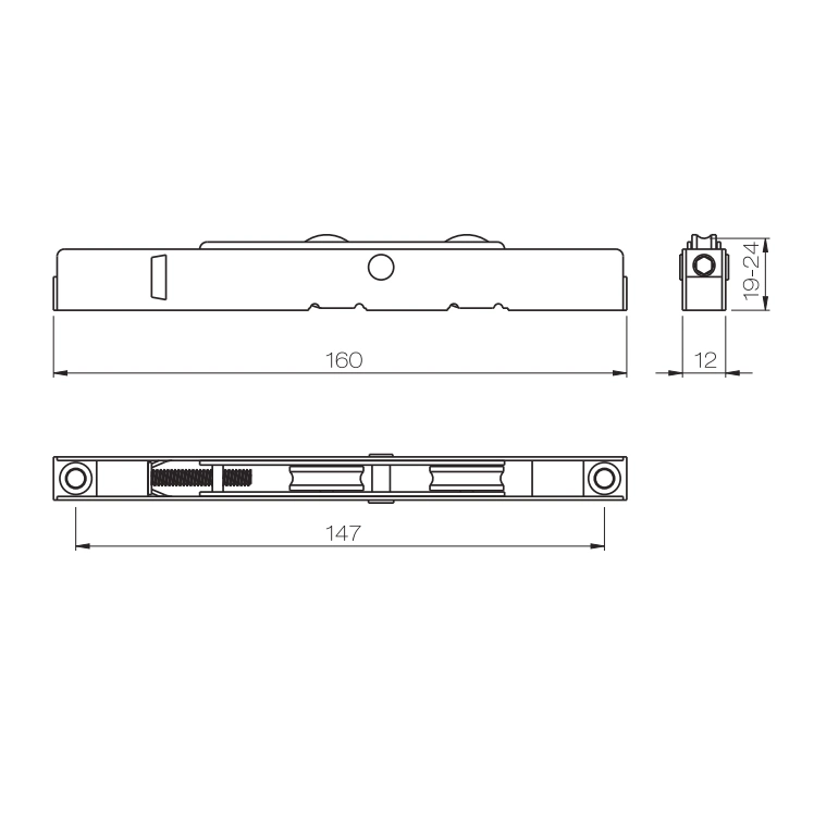 Stainless Steel Double Roller for UPVC Sliding Window and Door Plts02c