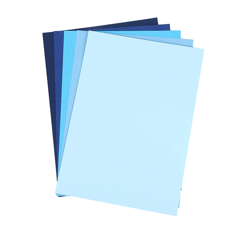 PAPIER cartonné couleur POLYVALENT format A4 210 x 297 mm (8,3 x 11,7 pouces) PAPIER couleur pour artisanat/couverture de livre 100 feuilles/sac - Bleu clair