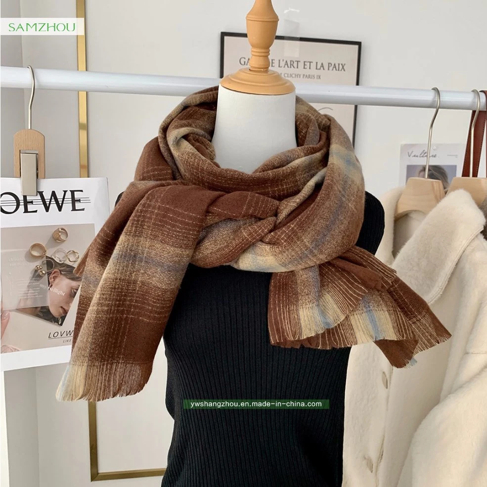 Cachecol macio Fashion Lady Cashmere Long shawl com Tassel Inverno