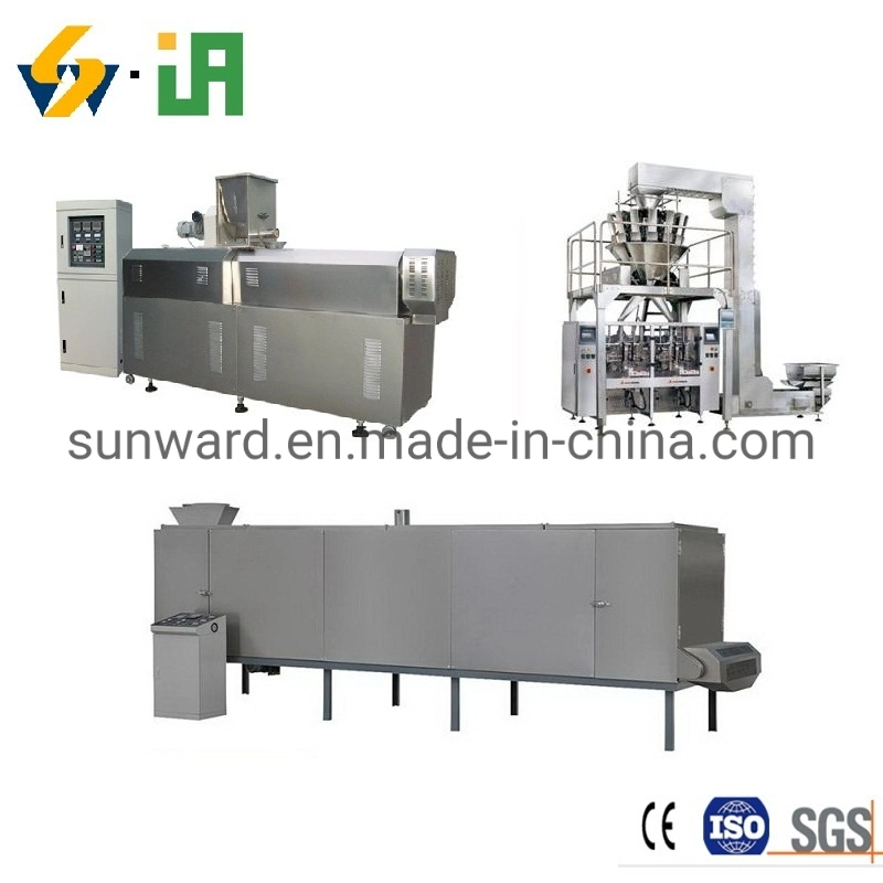 Twin-Screw Puffed Leisure Snack Food Corn Sticks Cheese Rings Production Plant Processing Line Extruder and Dryer for Sale