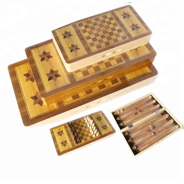 Coffret cadeau promotionnel pour jeu de société d'échecs en bois