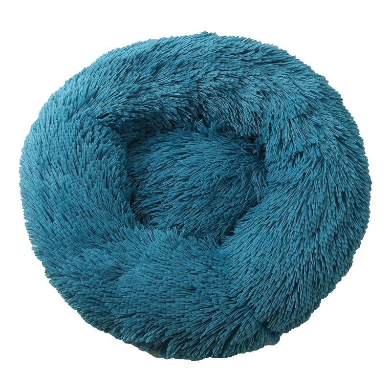 2023 New Round Plush Winter Warm Pet Supplies Cat and Dog Bed