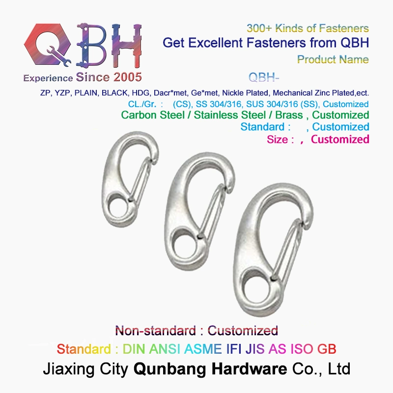 Customized Stainless Steel Egg Shaped Spring Clip Hook