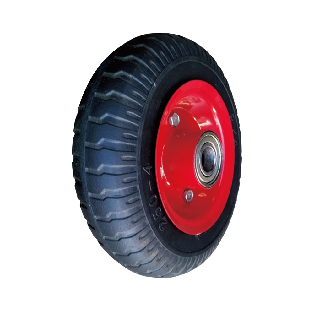 8 Inch 8X2.50-4 Inch Flat Free Puncture Proof Solid Rubber Caster Tire Wheel for Stroller Wheel Toys Lawn Mover Wheel Cart