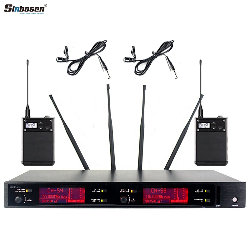 Sinbosen el sistema de sonido Micrófono inalámbrico UHF Axt220d profesionales micrófono digital inalámbrica