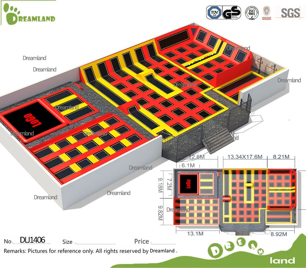 Unique Commercial Amusement Park with Big Trampoline Park