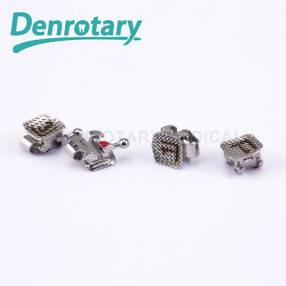 Dental Top Quality Metal Brackets Orthodontics Teeth Braces Laser Mark Roth Braces Elastic Ligature Tie Orthodontic Braces for Teeth