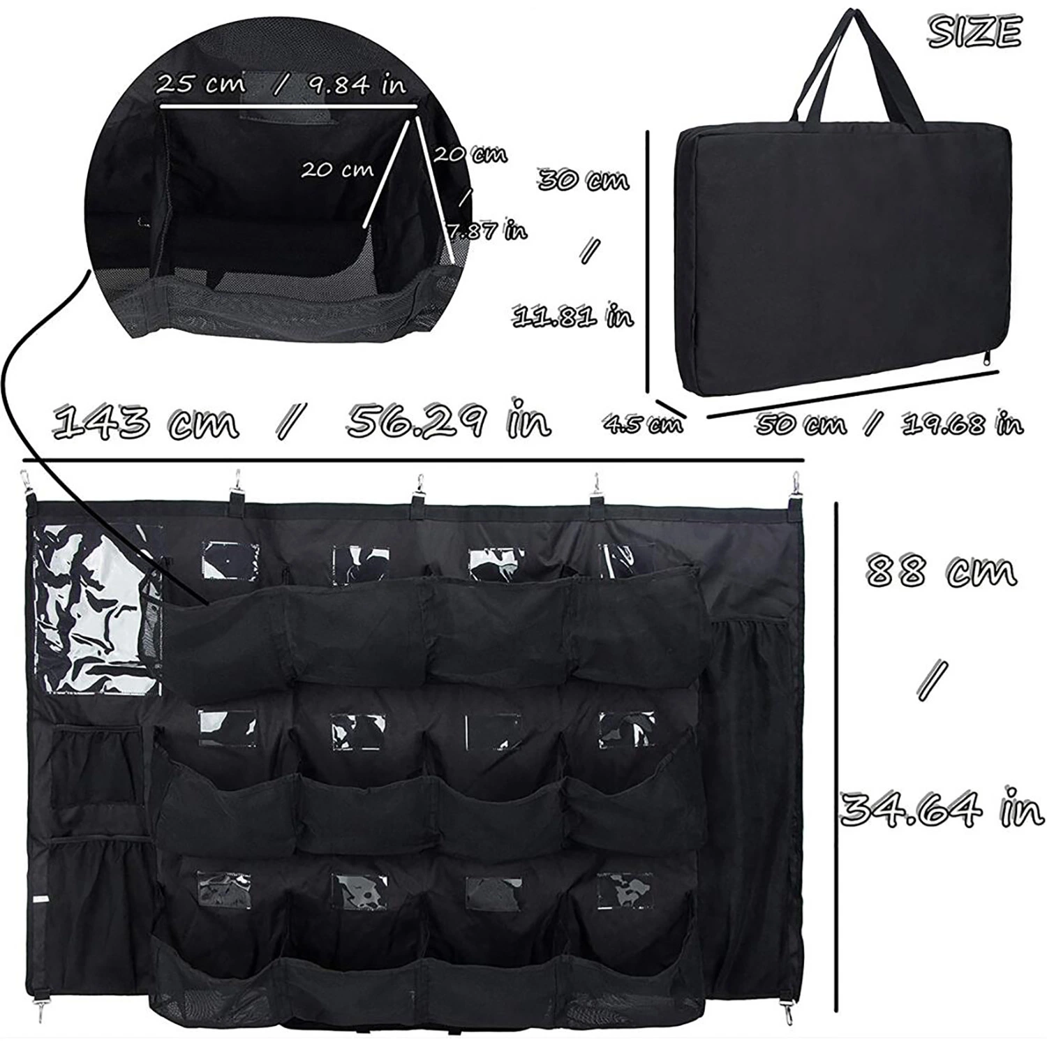 Hanging Softball 12 Player Dugout Organizer Baseball Helmet Bag Ci23798