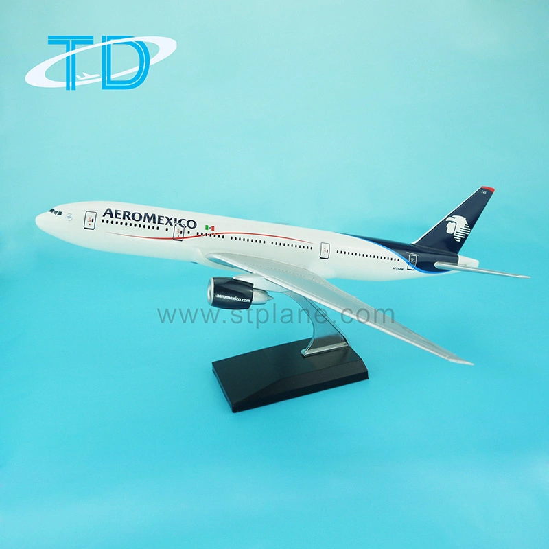 Modelo de avión 777-200 resina deshuesado Aero México