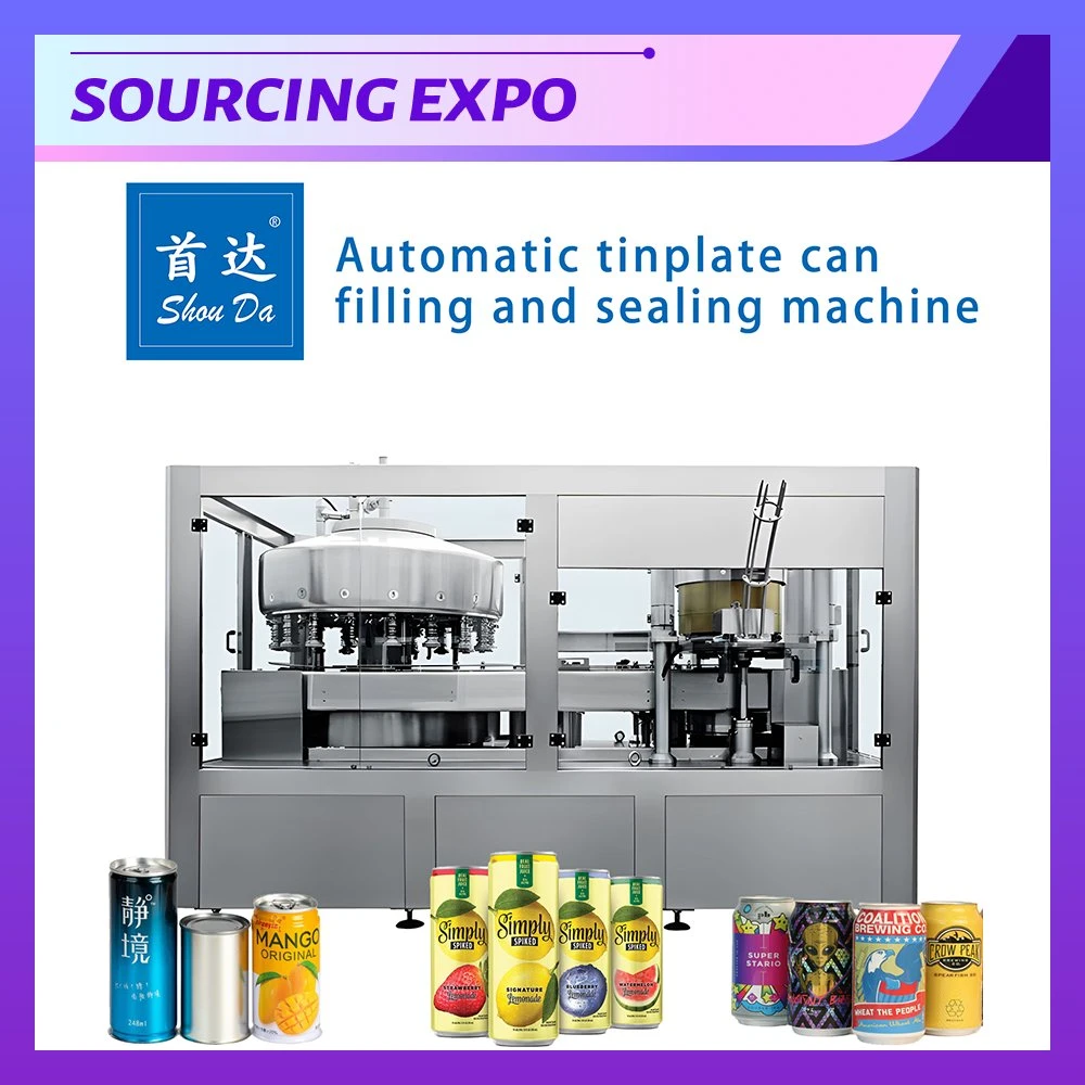 Automatic Tinplate Can Filling Sealing Machine Aluminum Plastic Paper Materials Canned Drinks Canned Mixed Congee Canned Ketchup