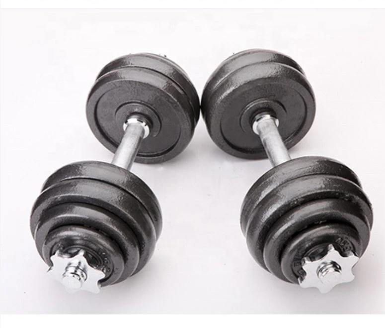 Home Exercise Gym Fitness Barbell Incase Adjustable Weights Lifting Equipment Cast Iron Dumbbell Set