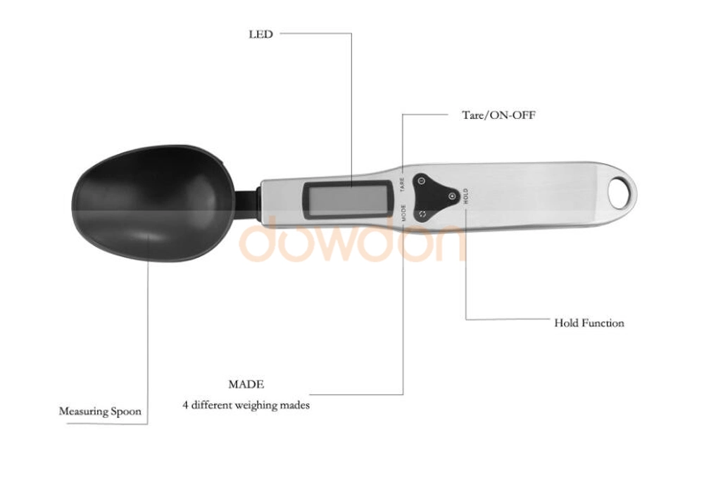 500g/0.1g Electronic Spoon Weighting Scale Portable Digital Kitchen Lab Gram Scale