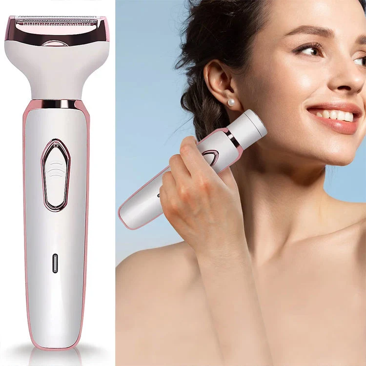 New 4-in-1 Shaver for Women Rechargeable Cordless Shave USB Electric Hair Removal Painless Electric Razor