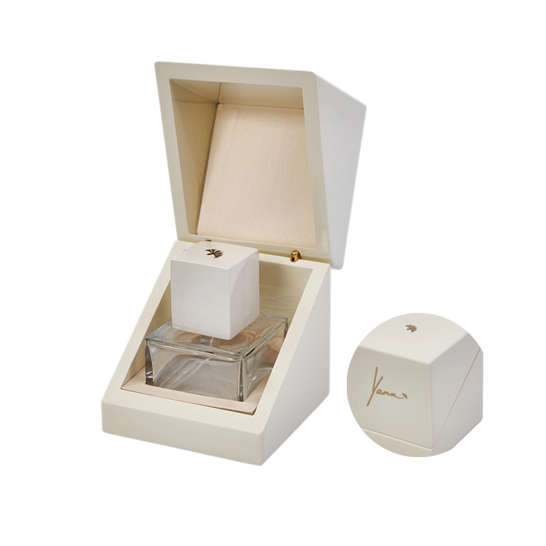 Handmade White Piano Lacquer Wooden Perfume Packing Gift Box