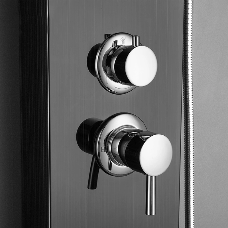 Modern Hotel Stainless Steel Massage SPA Rain Bathroom Wall Mount Shower Column Screen Panel Mixer Faucet System