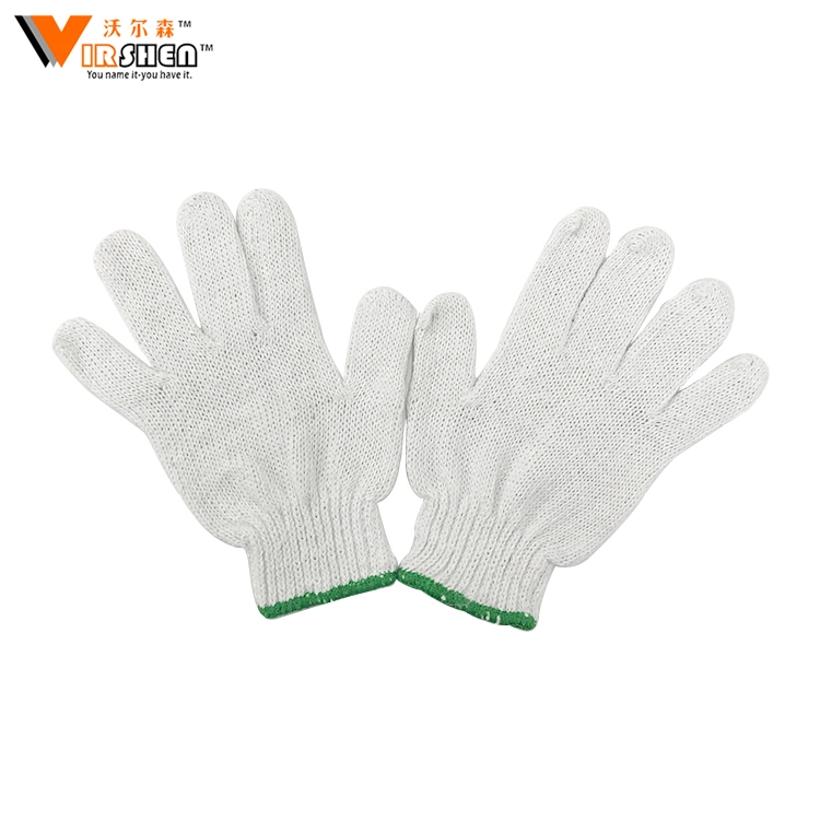 New Design Skidproof Dustproof Knitted Organic Cheap White Cotton Gloves