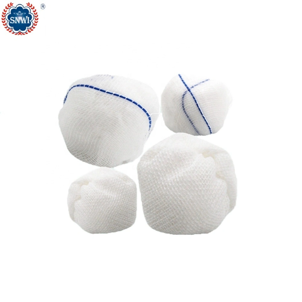 High quality/High cost performance  100% Cotton Absorbent Soft Medical Disposable Round/Peanut Gauze Ball with Detectable X-ray Thread