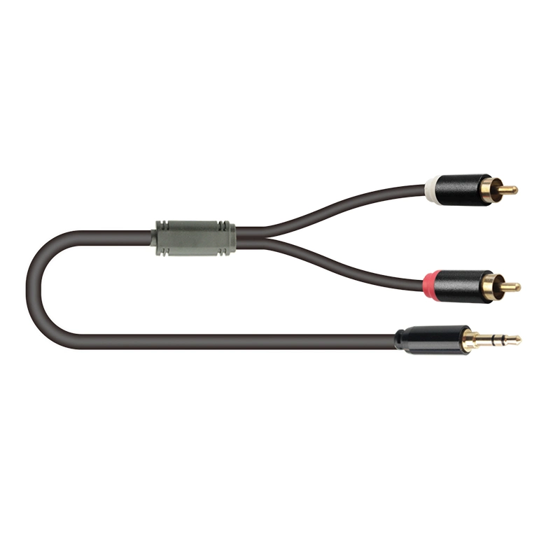 a/V RCA Shielded Cable 2RCA Plug to 3.5mm Stereo Plug