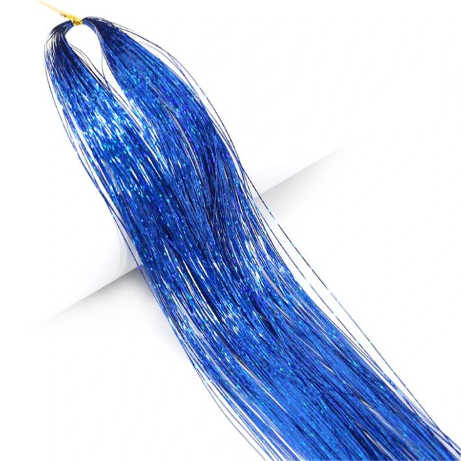 Custom Synthetic Hair Colorful Hair Tinsel for Party