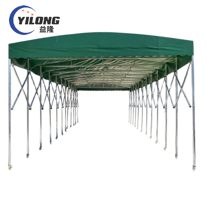 Stand Self Movable tarpaulin techo de acero bastidores de coche Sun Shelter Toldo toldo