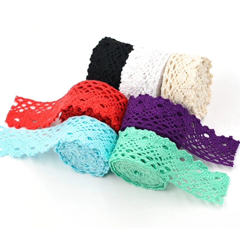 Acessório de vestuário algodão Crochet renda trim Bowknots faixa de renda