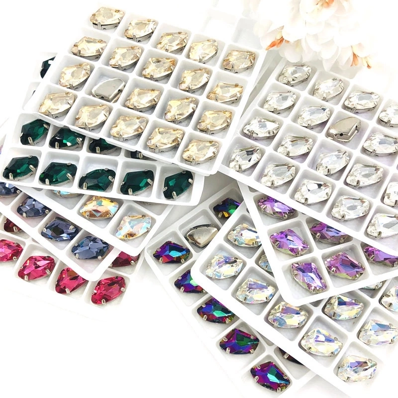 Hochwertige AAAA Glas Kristall Nähen auf Strass Regenbogen Farbe Strass lose Strass Steine für DIY Bekleidung Accessoires