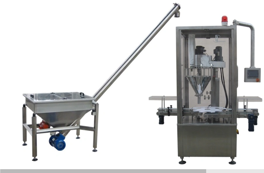 Herbal Veterinary Powder Filling Machine with Screw Feeder