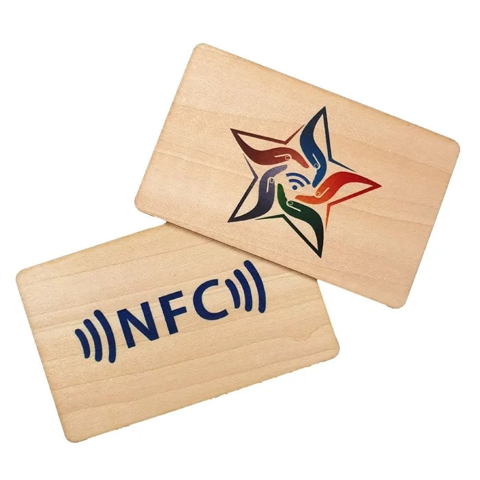 Custom High Quality Ntag 215 Wooden Gift/Business Bamboo Card