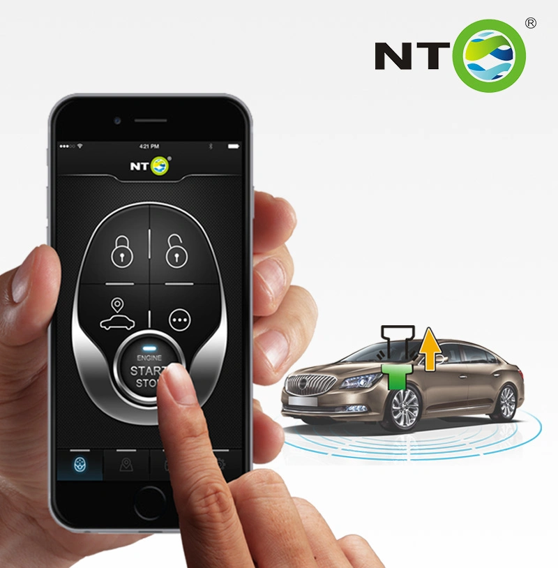 Nto Pke Keyless Entry Car Alarm Remote Trunk Release Anti-Hijacking and Shock Sensor One Way GPS