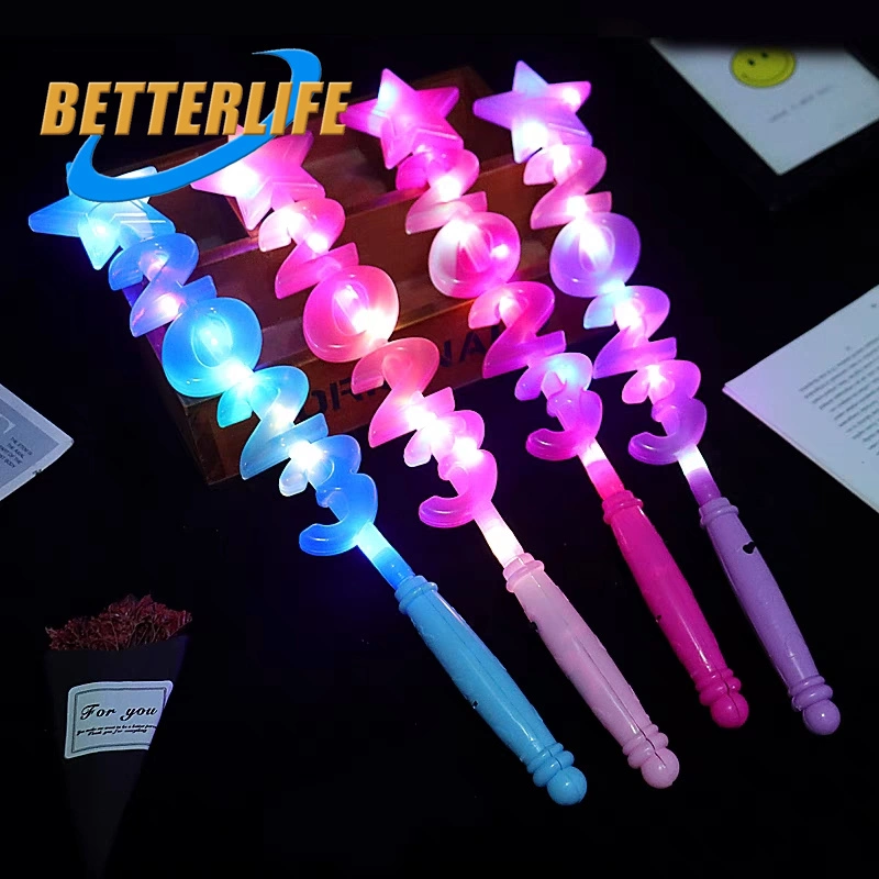 Intermitência do testemunho de venda de Natal Bola Bobo processa muito chaveiro plástico recarregáveis Incandesce varinha de condão LED piscando Fairy Toy Glow Stick Oferta Promocional